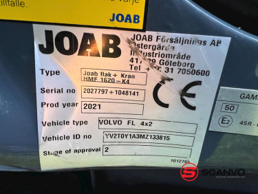 Volvo FL 280 Kran/fast flak