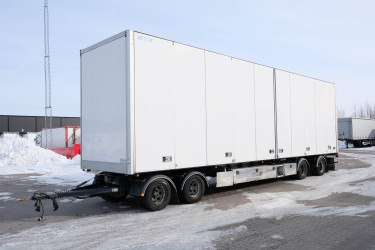 Närko 4 axlad skåpvagn med uppningsbar sida
