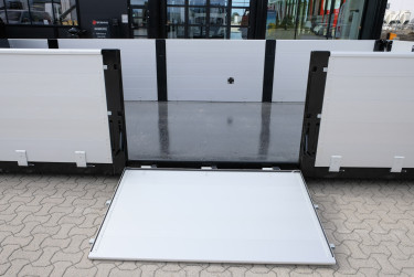 15 m3 lastväxlarflak med aluminiumlämmar - grusförstärkt och 24 tons ram