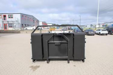 15 m3 lastväxlarflak med aluminiumlämmar - grusförstärkt och 24 tons ram