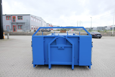 15 m3 lastväxlarflak med aluminiumlämmar - grusförstärkt och 24 tons ram